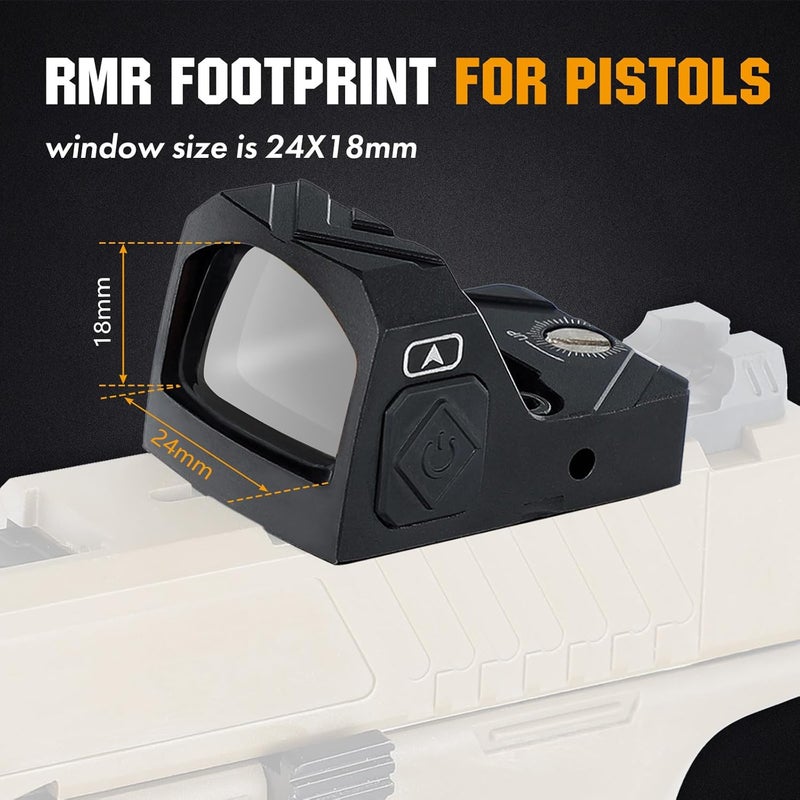ohhunt 2 MOA Red Dot Sight | Green Dot Sight Micro Reflex Sight Shake Awake Optic Compatible with Picatinny Mount or RMR Footprint - Image 2